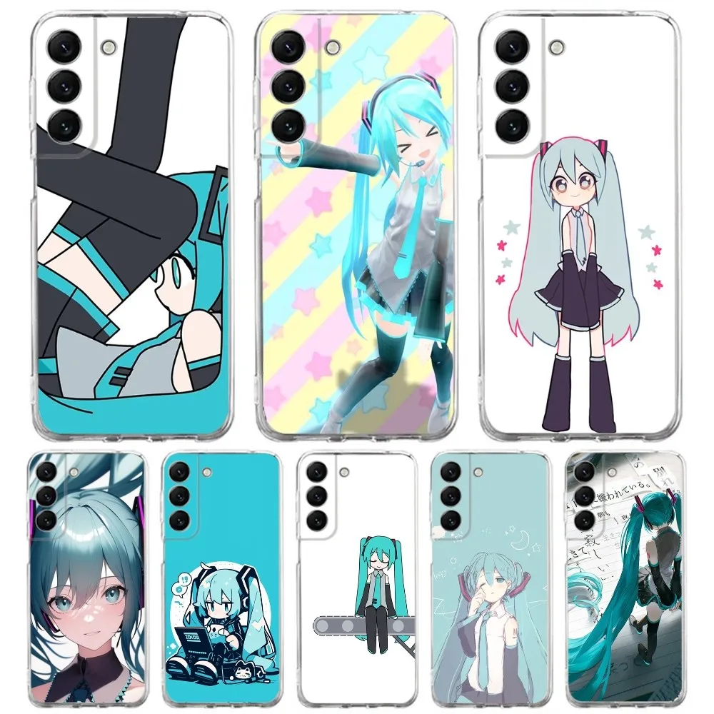 Custodia Per Telefono Anime H-Hatsunes-S M-Miku-S In Silicone Per Samsung S30,S23,21,22,20 Ultra,Fe Lite,S10,9,Pius Note20Ultra Cover Trasparente