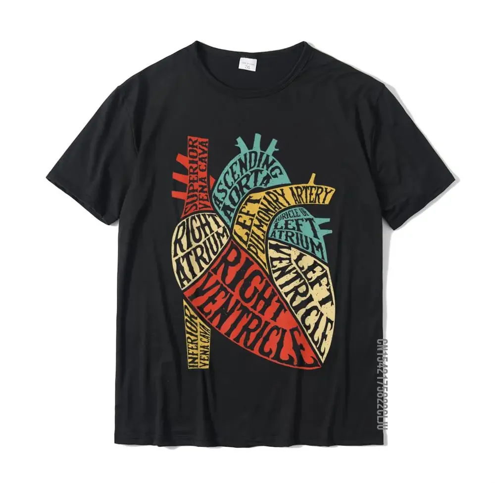 Cuore Tipografia Anatomia Scienza Biologia Uomo Donna T-Shirt Uomo Coupon Magliette Stampate In 3D Magliette In Cotone Estate