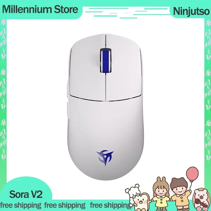 Ninjutso Sora V2 Gamer Mouse 2 Modalità Usb 2.4G Wireless Mouses Paw3395 Office Esports Gaming Mouses Apex Fps Csgo Gamer Mouse Regali