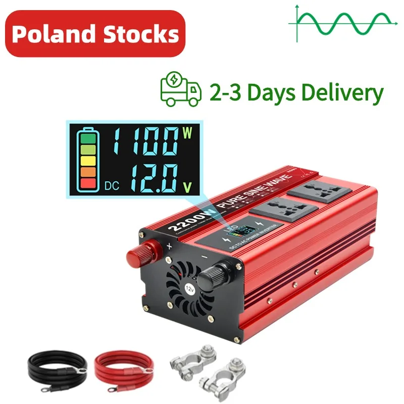 1600W 2000W Inverter Di Potenza Onda Sinusoidale Pura Da 12V A 220V Convertitore Di Tensione Trasformatore 12V 220V Convertitore Onda Onda Pura
