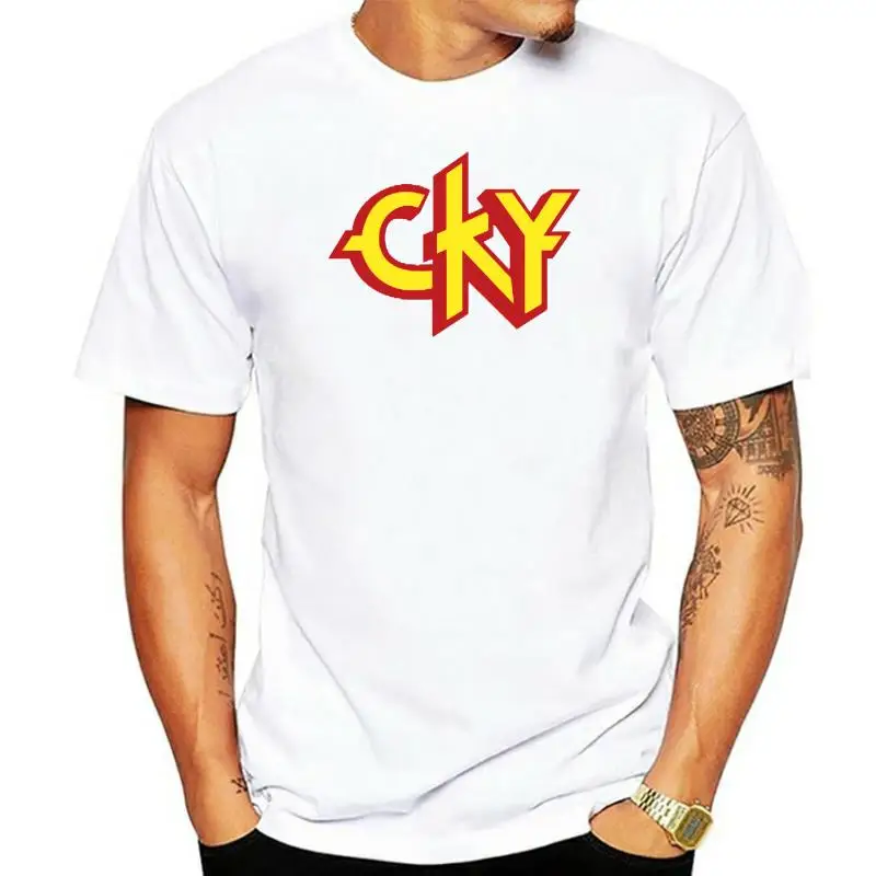 T-Shirt Da Uomo Cky-Jackass Bam Argera Branon Dicamillo Ryan Dunn Classic Logo