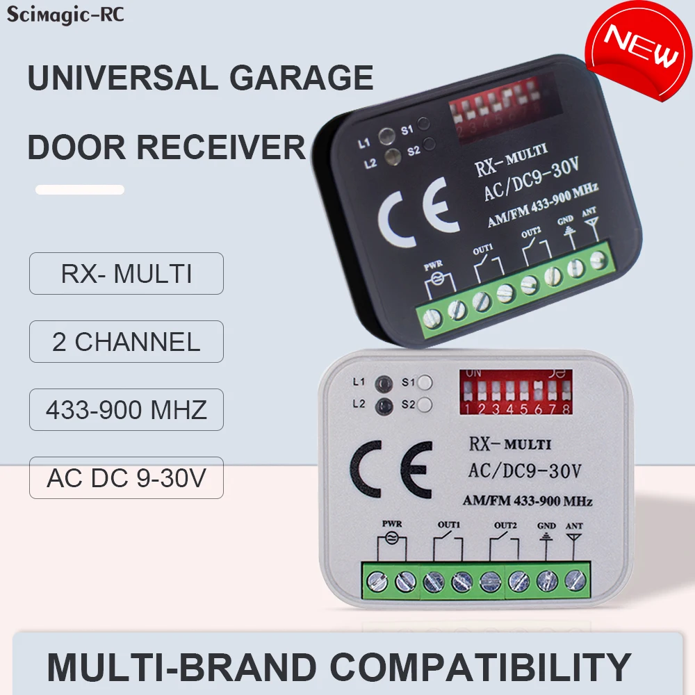 300- 868Mhz Rx-Multi Universal Garage Door Telecomando Gate Ricevitore Controller Switch Per Trasmettitore 433Mhz 868.35 Mhz
