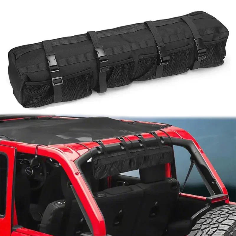 1 Pz Utv Roll Bar Cage Organizer Storage Bag Sostituzione Nera Per Polaris Ranger Rzr 570 800 900 Xp 1000 Kawasaki Teryx Honda