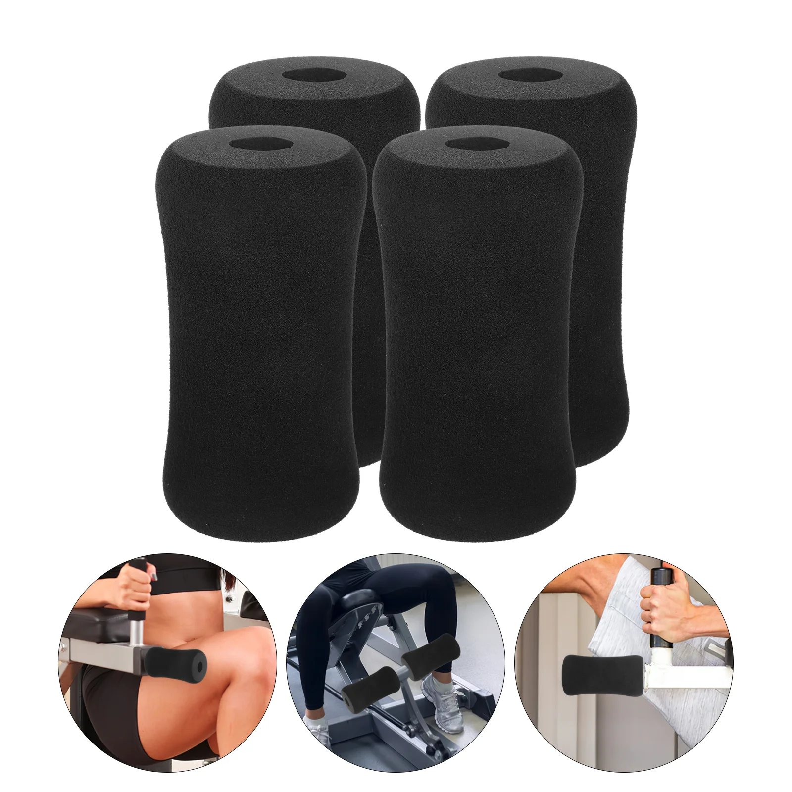 4 Pezzi Foam Foot Pads Roller Buffer Tube Cover Leg Extension Machine Cover Fitness Buffer Tube Cover