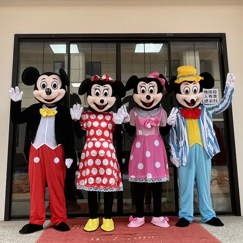 Cosplay Mouse Boy Mickey And Mouse Girl Minnie Personaggio Dei Cartoni Animati Costume Mascotte Pubblicità Costume Party Animal Carnival Puntelli