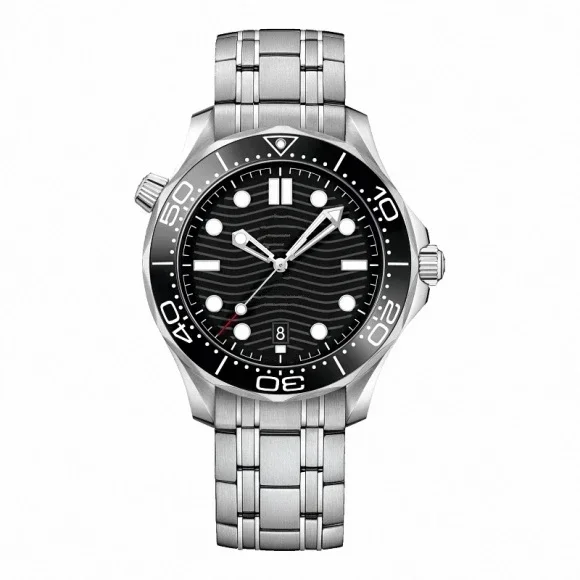 Luxury New Automatic Watch For Men Orologi Meccanici Bracciale In Acciaio Inossidabile Blue Black Ceramic Diver 300 Relogio Masculino