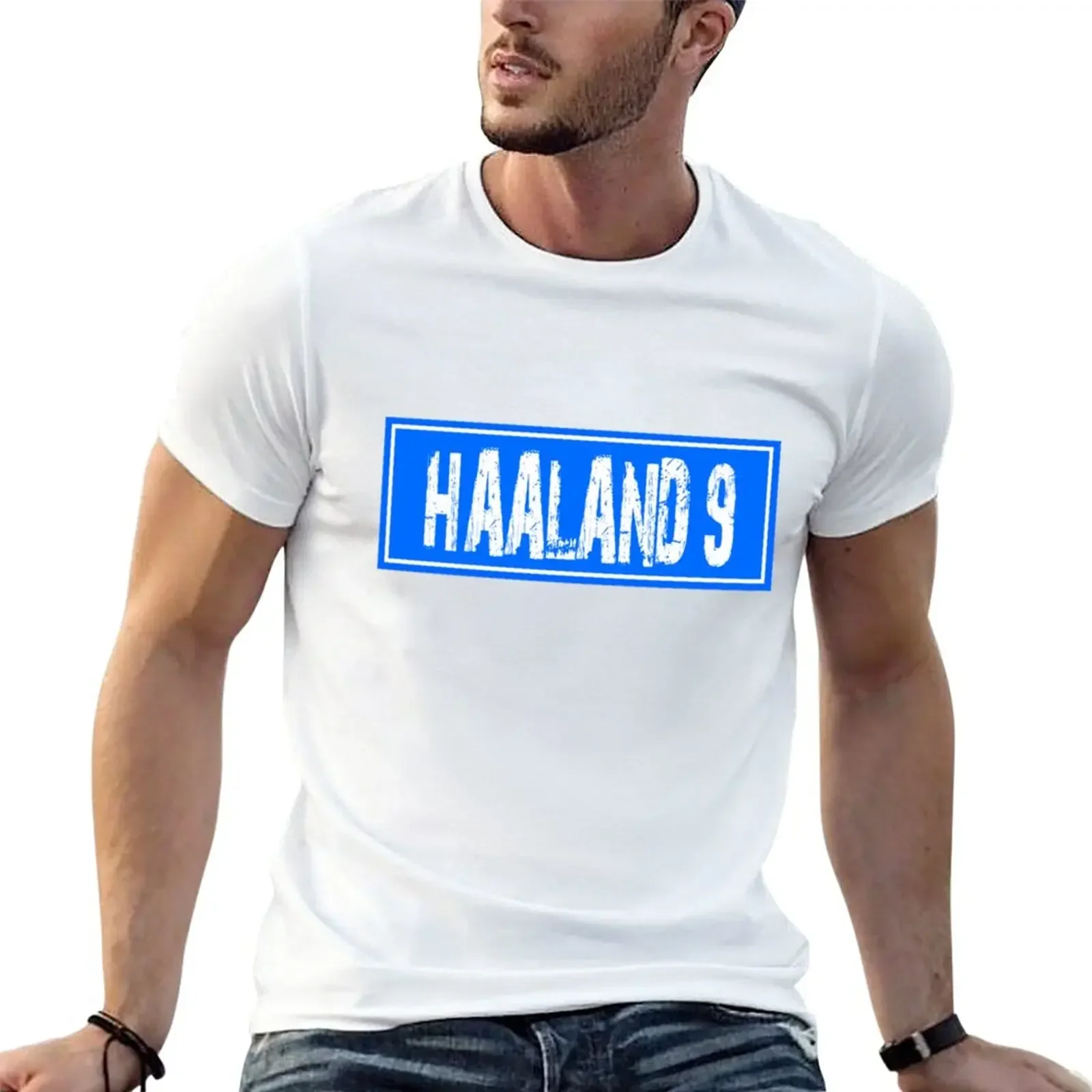 T-Shirt Erling Haaland Abbigliamento Vintage Magliette Bianche Da Uomo Ad Asciugatura Rapida