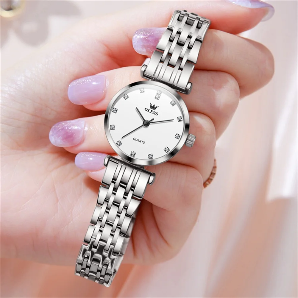 Oelvs Orologi Da Donna Simplicity Radiant Diamond Original Quartz Orologio Da Polso Femminile Elegante Fashion Precision Steel Strap Reloj