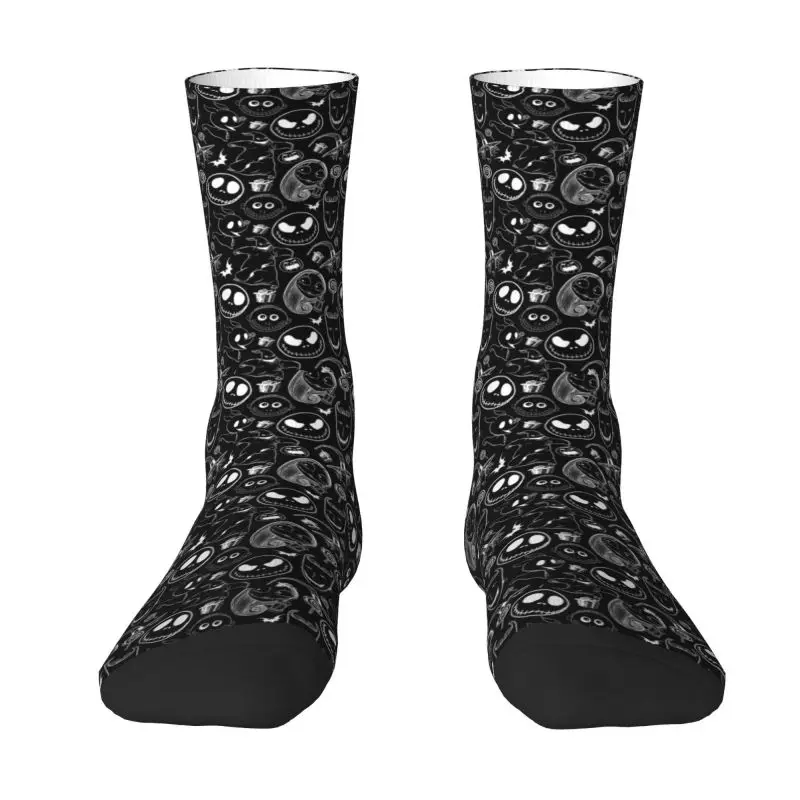 Moda Stampata Nightmare Before Christmas Calzino Per Donna Uomo Stretch Estate Autunno Inverno Nightmare Before Christmas Crew Socks