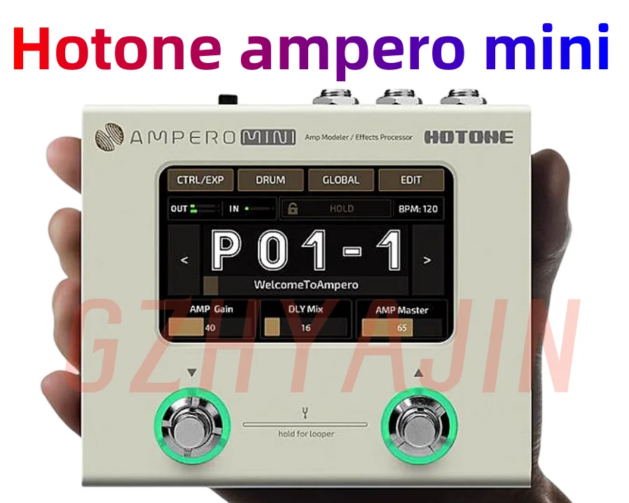 Hotone Amero Mini Ultra Compact Amp Modeler Ed Effects Processor Con La Piattaforma Di Elaborazione Del Segnale Digitale Dual-Core