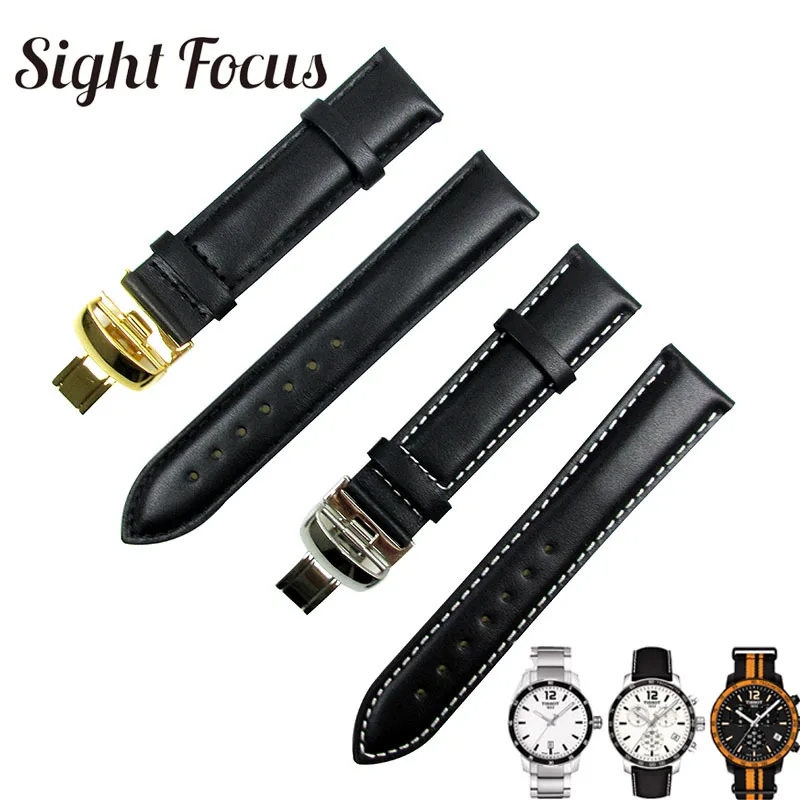 19 Millimetri 20 Millimetri Cinturini Per Tissot Tissote 1853 Italiano Vitello Pelle Cinturino Di Vigilanza Del Cuoio Cintura Nera Masculino Orologio 