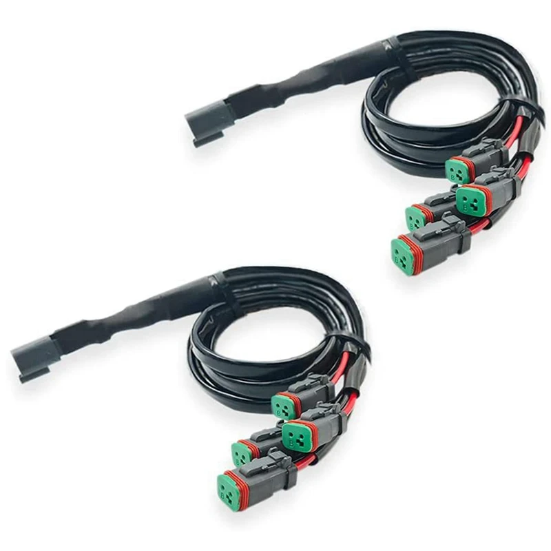 2 Derivazioni 3 In1 Deutsch Dual Output Dt Dtm Connettore Femmina Adattatori Per Prese Per Luci Pod A Led Barra Luminosa A Led