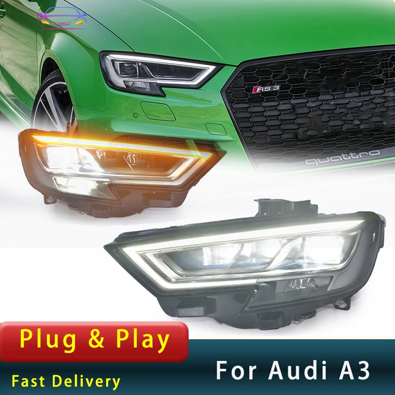 Fari Per Audi A3 8V 2013-2020 S3 Rs3 Berlina Hatchback Led Upgrade High Configurreauto Gruppo Fari Accessori Auto