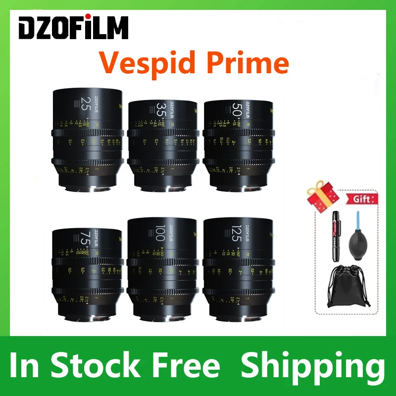 Dzofilm Vespid Prime 25Mm 35Mm 50Mm 75Mm 100Mm Obiettivo T2.1 Supporto Pl O Ef Per Riprese Di Pellicole Video Per Fotocamere Fotografo