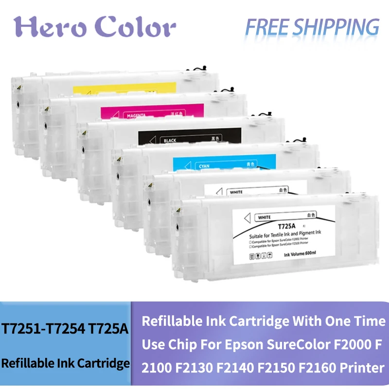 T7251-T7254 Cartuccia Di Inchiostro Muslimah Con Chip Monouso Per Stampante Epson Surecolor F2000 F2100 F2130 F2140 F2150 F2160