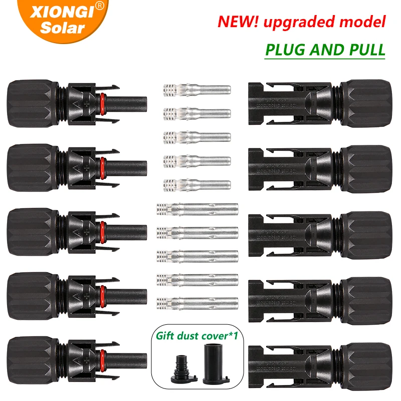 Spedizione Gratuita Solar Ip68 Dc Plug And Play Connettore 1000V 35A Con Cavo Pannello Solare Connettori Impermeabili Maschio/Femmina (10Awg)