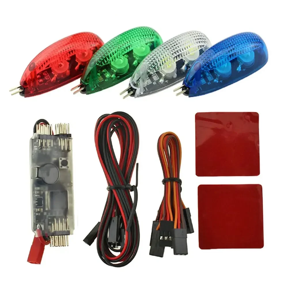 Rc Led Light 5V 12V Intelligent Led Night Flight Navigation Ricerca Luce Rosso Verde Blu Bianco Per Lampade Quadcopter Ad Ala Fissa