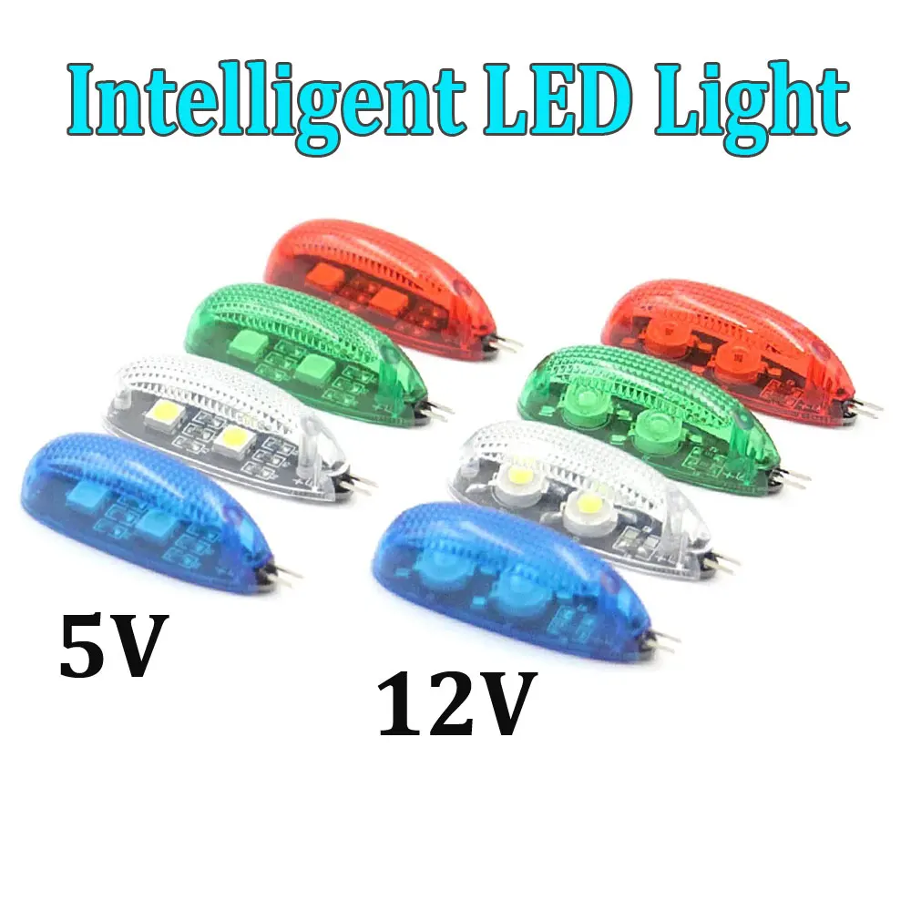 Rc Led Light 5V 12V Intelligent Led Night Flight Navigation Ricerca Luce Rosso Verde Blu Bianco Per Lampade Quadcopter Ad Ala Fissa
