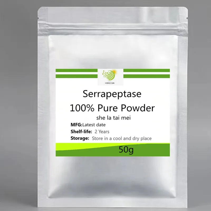 Vendita Calda 50G-1000G Serrapeptase, Spedizione Gratuita