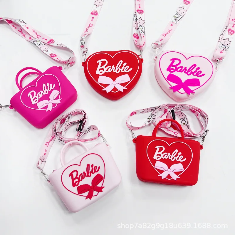 Barbie Kawaii Storage Bag Silicone Barbie Cartoon Anime Bag Borsa A Tracolla Carina Borsa A Tracolla
