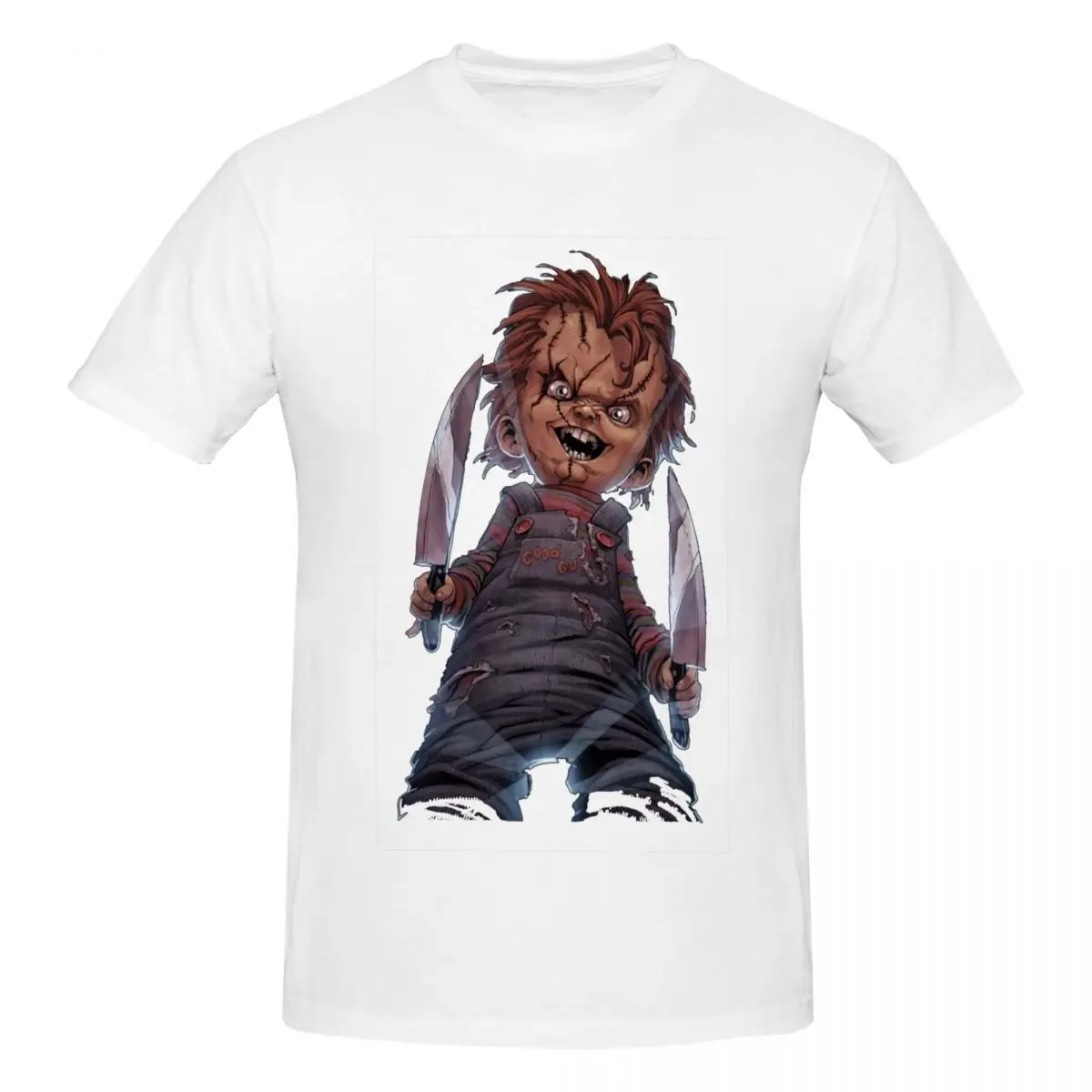 Chucky E Tiffany 100% Cotone T-Shirt Uomo Classico T-Shirt Uomo Girocollo Manica Corta S-6Xl