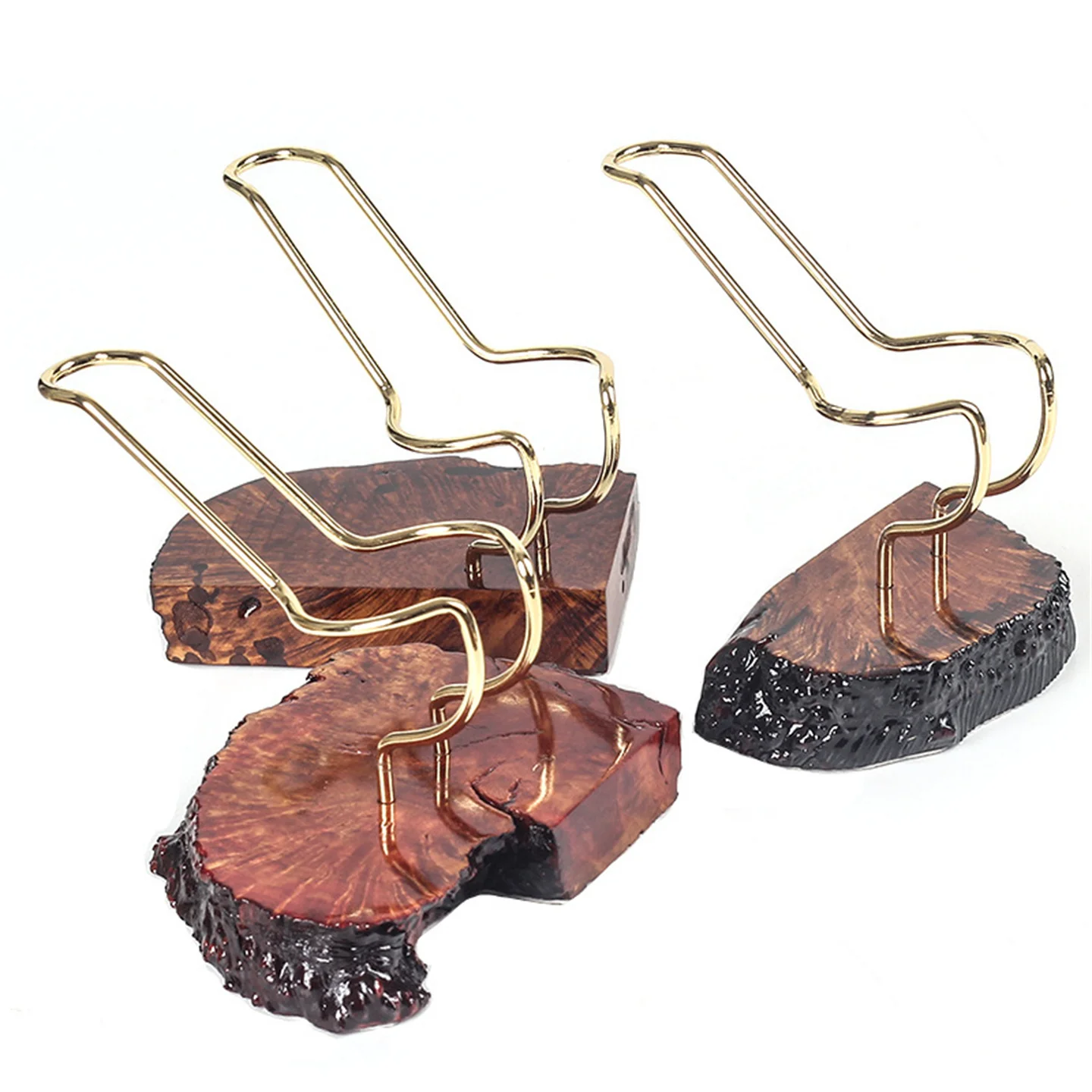 Briar Wood & Stainless Steel Pipe Rack Storage Base Sedili Singoli Cut Tabacco Pipe Holder Accessori Per Fumatori Regalo Di Papà