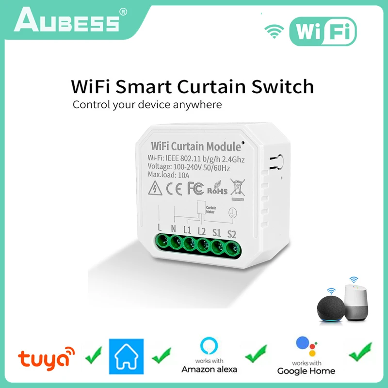 Tuya Wifi Smart Curtain Switch Per Tapparelle Avvolgibili Motore Avvolgibili Porte Funziona Con Alexa Google Home Smart Life