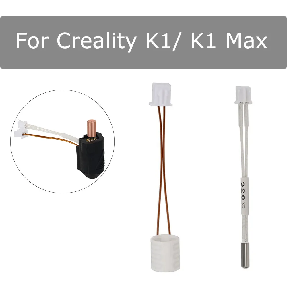 Per Creality K1/ K1 Max Hotend Tubo Riscaldante In Ceramica 24V 60W 300 ° C Sensore Termico Alta Conduttività Termica Per K1 Max K1