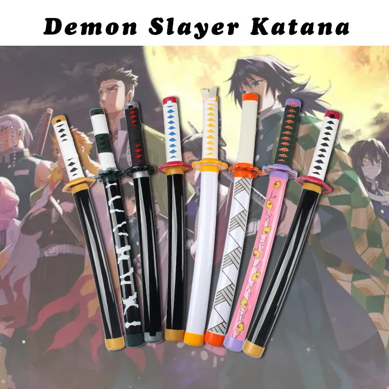 Anime Demon Slayer Katana Kimetsu No Yaiba Sword 60Cm Toy Sword Sanemi Kyoujurou Kokushibou Reissue Katana