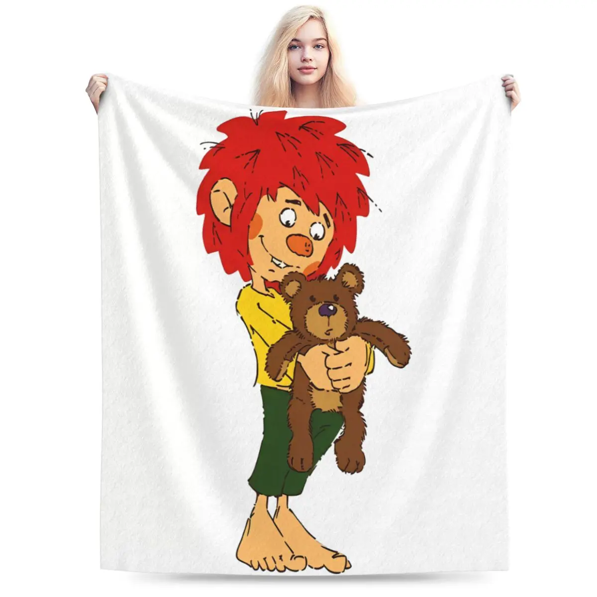 Pumuckl Und Der Kleine Br Una Coperta In Micro Pile Ultra-Morbida
