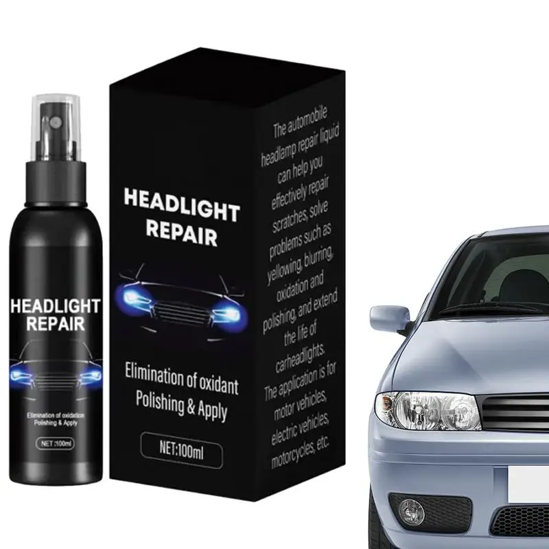 Smalto Per Fari 100Ml Obiettivo Per Fari Luci Per Auto Riparazione Fluido Riparazione Fari Polacco Kit Di Ripristino Fari Auto Per