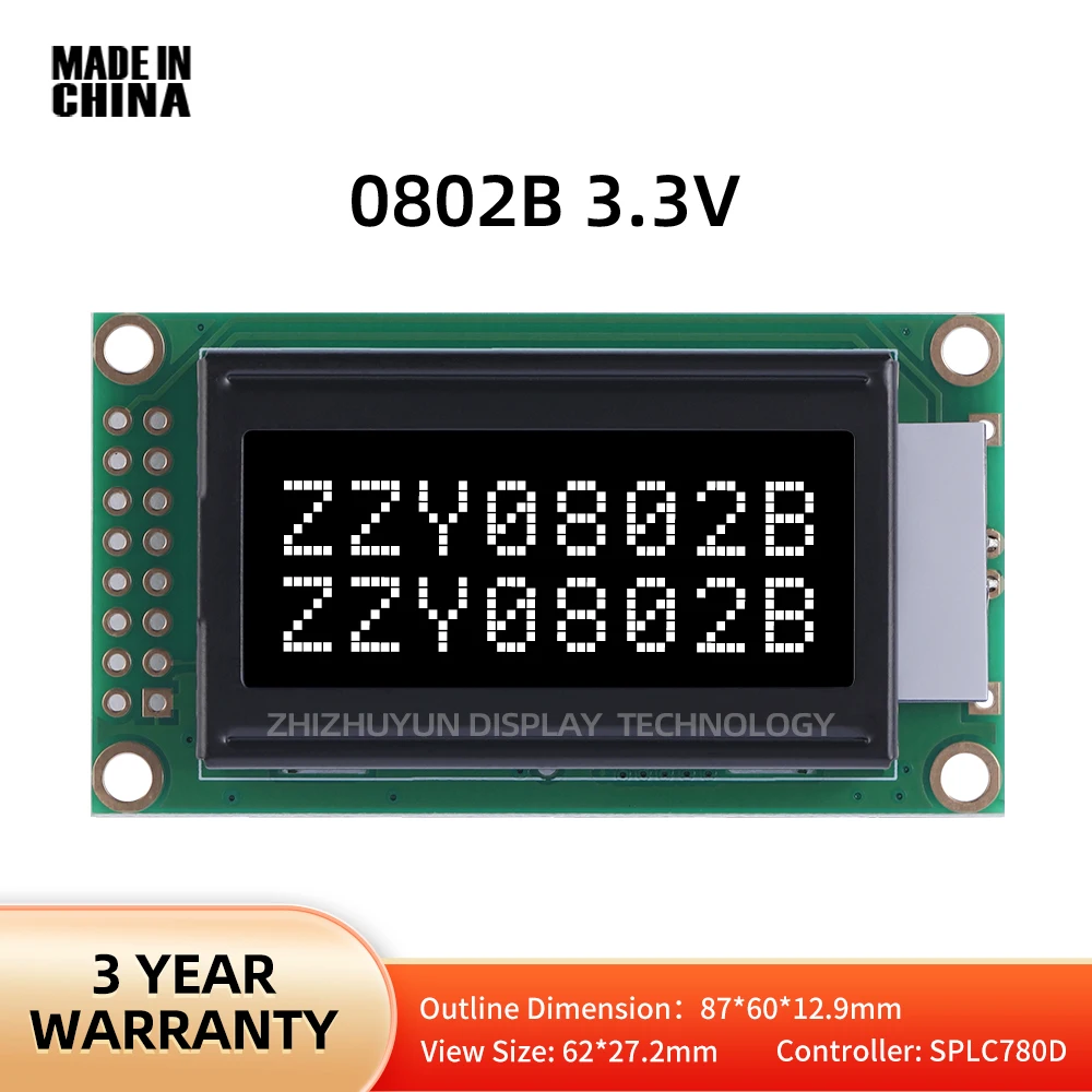 Spot Goods 0802B Btn Pellicola Nera Originale St7066U Chip 16Pin Carattere Dot Matrix Schermo Tensione 3.3V
