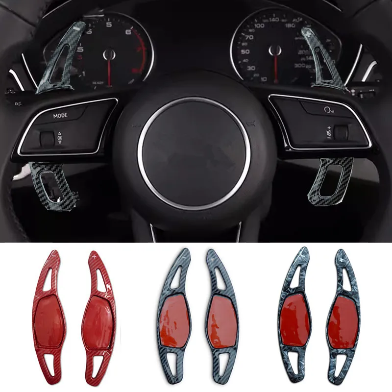 Car Steering Wheel Shift Paddles Gear Extender Carbon Fiber Pattern For Audi Rs3 Rs4 Rs5 Rs6 Rs7 Rs8 Ttrs Auto Accessories