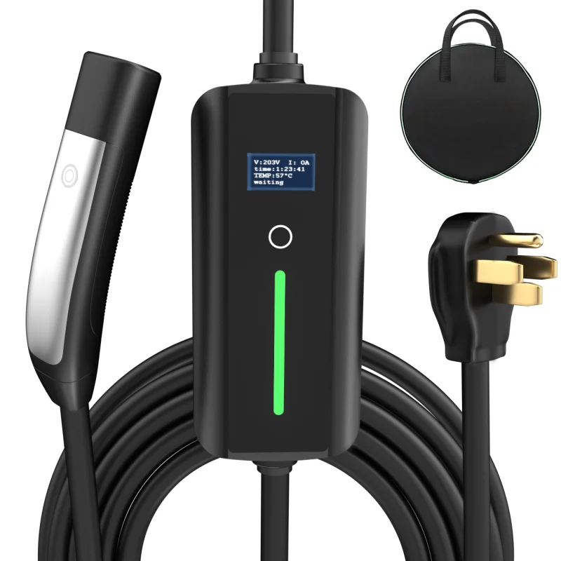 Caricabatterie 32A Modello E Ev Per Tesla/Nacs Con Connettore Ev 3Pin Cee 7Kw Caricabatteria Da Auto Livello 2 Caricabatterie Tesla Mobile Ev