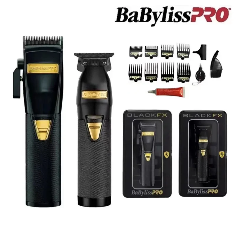 Babyiiss Pro Metal Collection Black Fx Lithium Bapers Saloni Professionali Tagliacapelli/Trimmer Per Barbieri E Stilisti