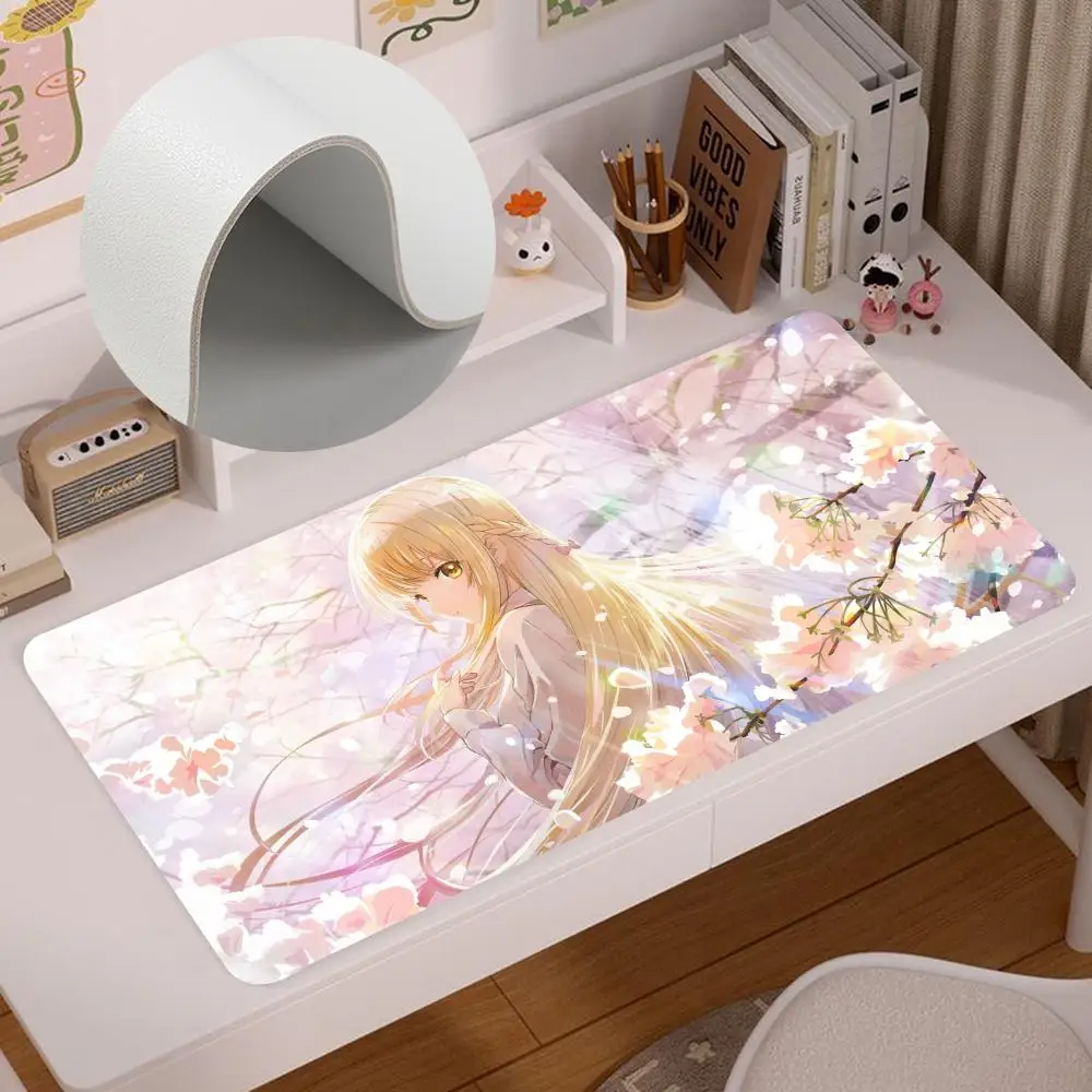 Anime The Angel Next Door Vize Me Rotten Mouse Pad Mouse Pad 100X50Cm 800X400Mm Computer Pu Desk Mat Decorazione Dell'Ufficio Mouse M