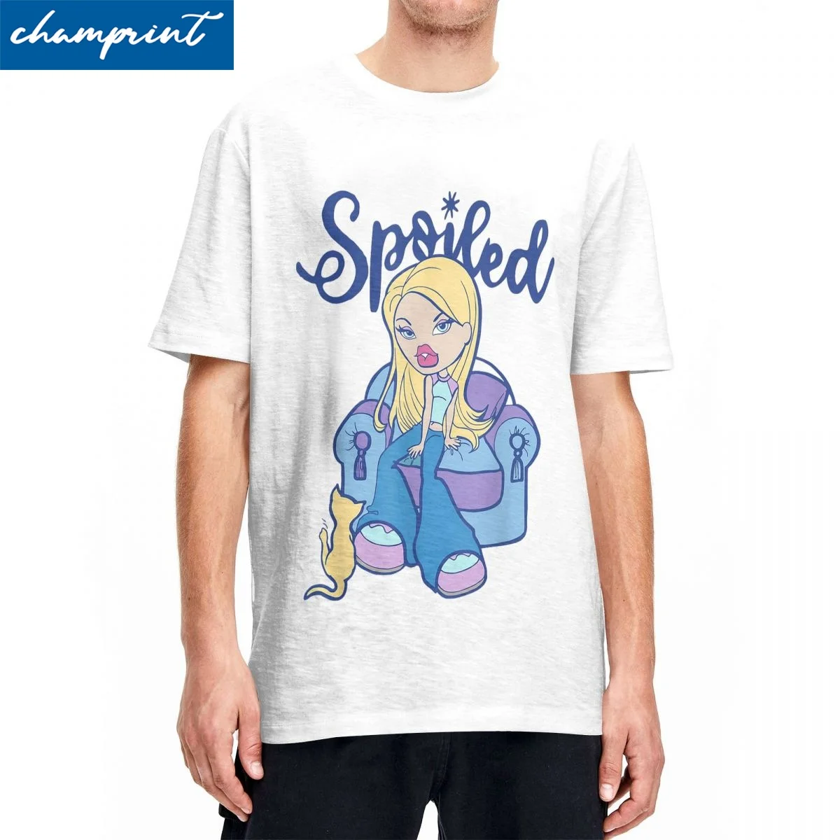 Bratz Cloe T-Shirt Con Ritratto Spezzato Uomo Donna Maglietta In Cotone Divertente O Collo Maglietta A Maniche Corte Vestiti Classici