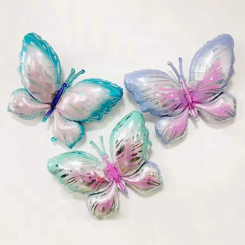 Dream Ice Purple Butterfly Ice Blue Butterfly Elf Girl Birthday Party Dress Up Palloncino In Pellicola Di Alluminio