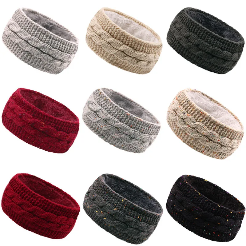 Accessori Per Capelli In Peluche Autunno E Inverno Fasce Multicolori Lavorate A Maglia Fasce Sportive Morbide E Calde Da Donna Protezioni Per Le Orecc