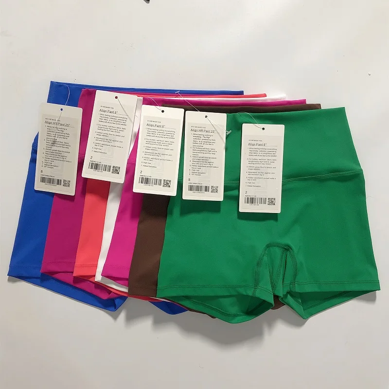Sexy Tinta Unita Athletic Luluwomen Sports Short Con Logo Compression Tight Yoga Shorts Allenamento Completo Jog Soft Summer