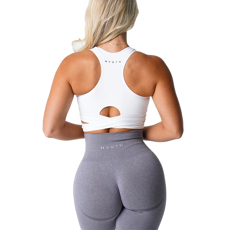 Nvgtn Seamless Sculpt Reggiseno Senza Cuciture Top Spandex Donna Fitness Elastico Traspirante Aumento Del Seno Biancheria Intima Sportiva Per Il Tempo