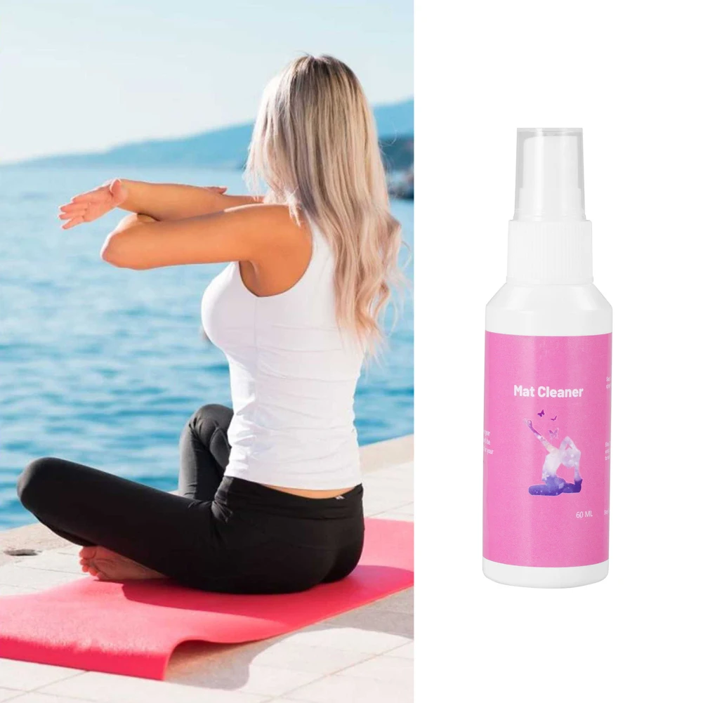 60Ml Liquido Yoga Lavaggio Spray Yoga Mat Cleaner Deodorante Spray Sport Mat Cleaner Uso Quotidiano Tappetino In Schiuma Tappetino Da Campeggio Tappet
