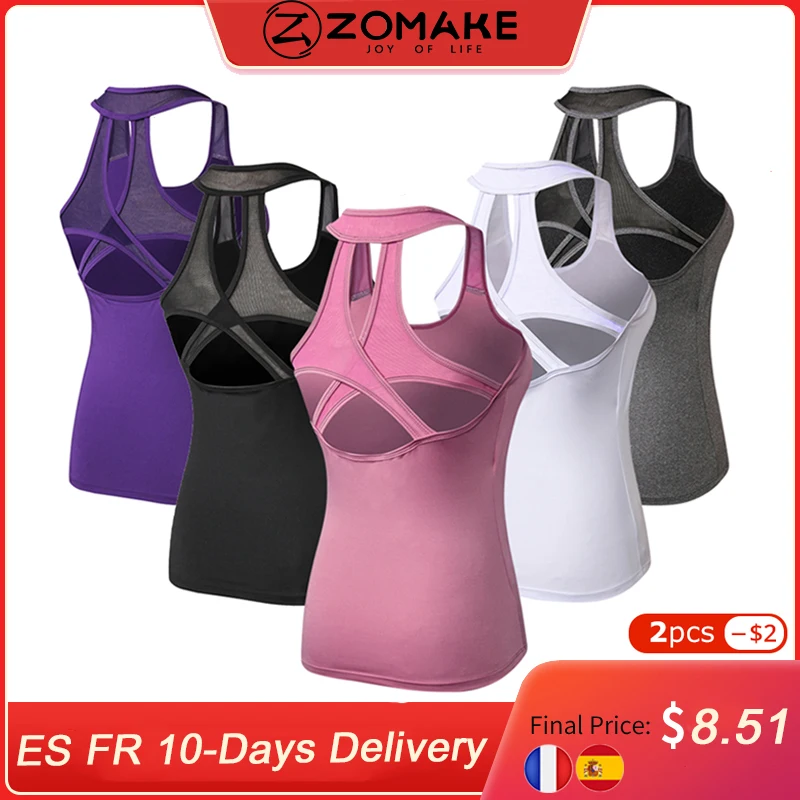 Yoga Top Vest Donna Sport Top Tank Quick Dry Donna Sport Shirt Palestra Yoga Top Maglietta Femminile Maglietta Yoga Senza Maniche🔥🔥