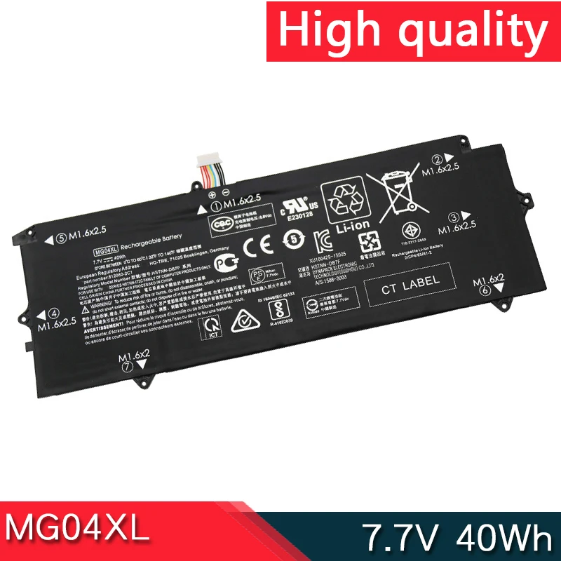 Nuova Batteria Mg04Xl 7.7V 40Wh Per Hp Elite X2 1012 G1 N4E58A V2D16Pa V3F62Pa V9D46Pa 812060-2B1 2 C1 812205-001 Hstnn-Db7F Mgo4Xl