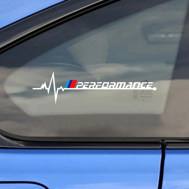2Pcs Car Styling Performance Emblem Auto Side Window Decoration Stickers Decalcomanie Badge Per Bmw E34 E36 E39 E53 E60 E90 F10 F30 M3
