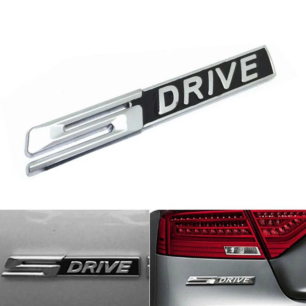 1Pc Lettera Logo Badge Adesivo Nastro Adesivo Decalcomania Bady Panel Sticker Per Bmw S Drive