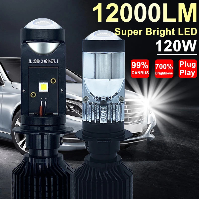Proiettore Per Lenti H4 Lampadine Per Fari A Led Con Mini Proiettore H7 Lampade Per Lenti Y10 Led H4 Headamp Per Auto Fendinebbia Abbaglianti Anabbagl