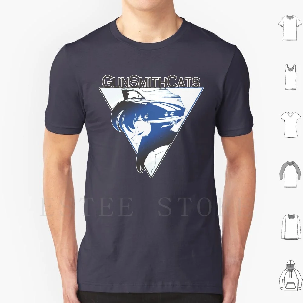 Gunsmith Cats-Rally Blue T Shirt Cotton Men Diy Print Gunsmith Cats Gun Smith Cats Anime Gall Force Kenichi Sonoda Bubblegum