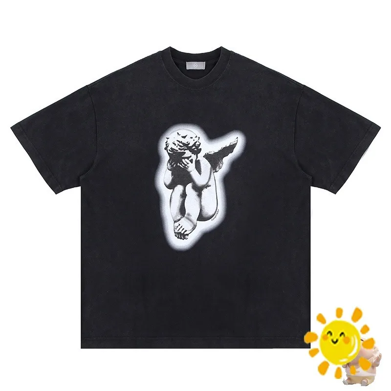 T-Shirt T-Shirt T-Shirt T-Shirt Girocollo Vintage Lavato Vintage 24Ss