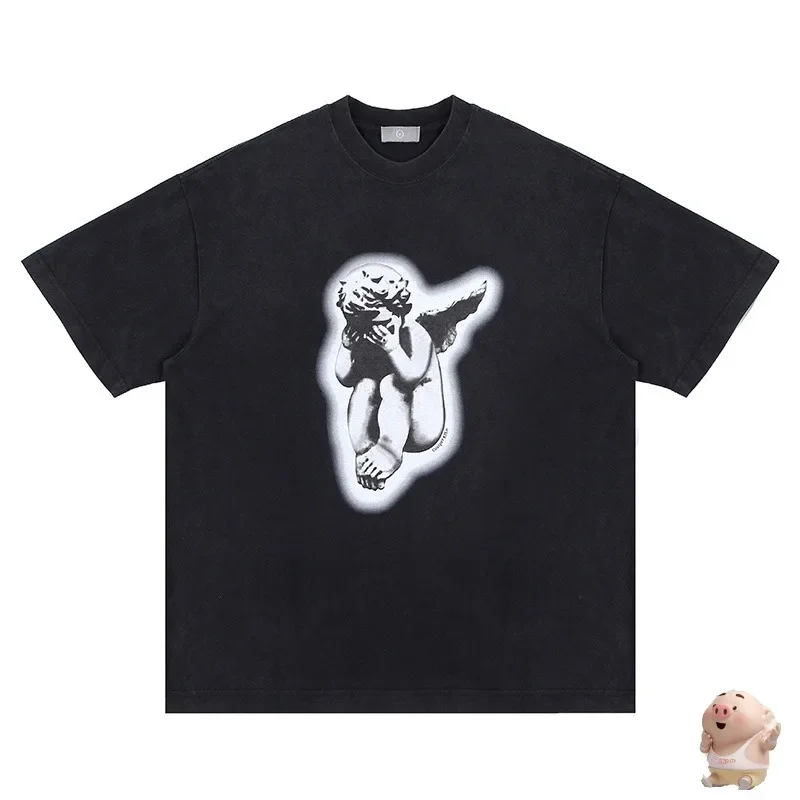 T-Shirt Vintage Lavata Che Piange Little Angel T-Shirt Top